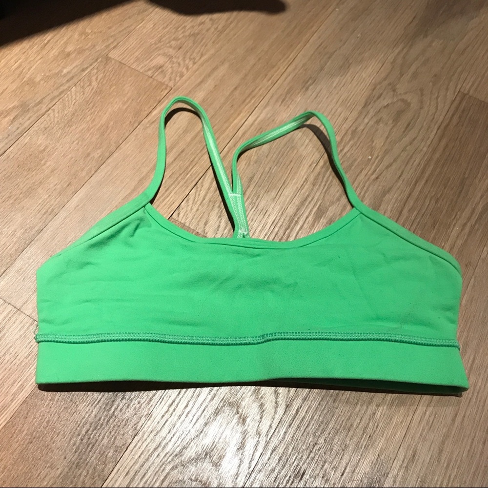 Lululemon Flow Y Bra in Neon Green